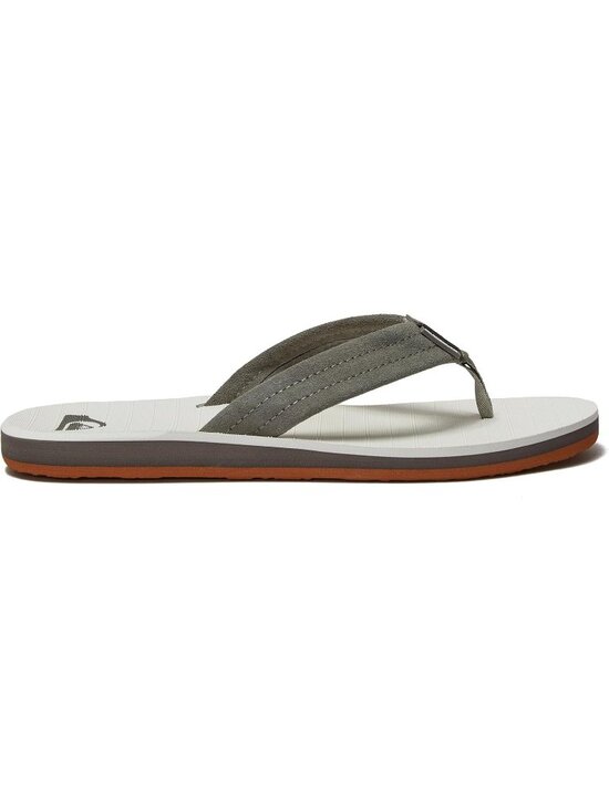 Men\'s Grey White Suede Flip Flops Arch Support Athletic Sandals Thong Casual main image 4